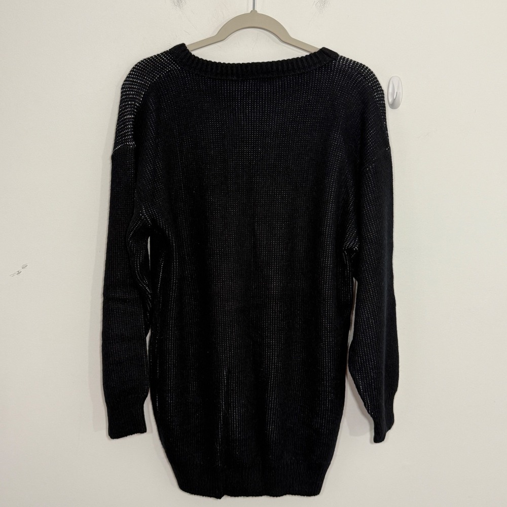 Vintage Great American Sweater Company Womens XL Black Bear Oversized Grunge - Picture 5 of 12
